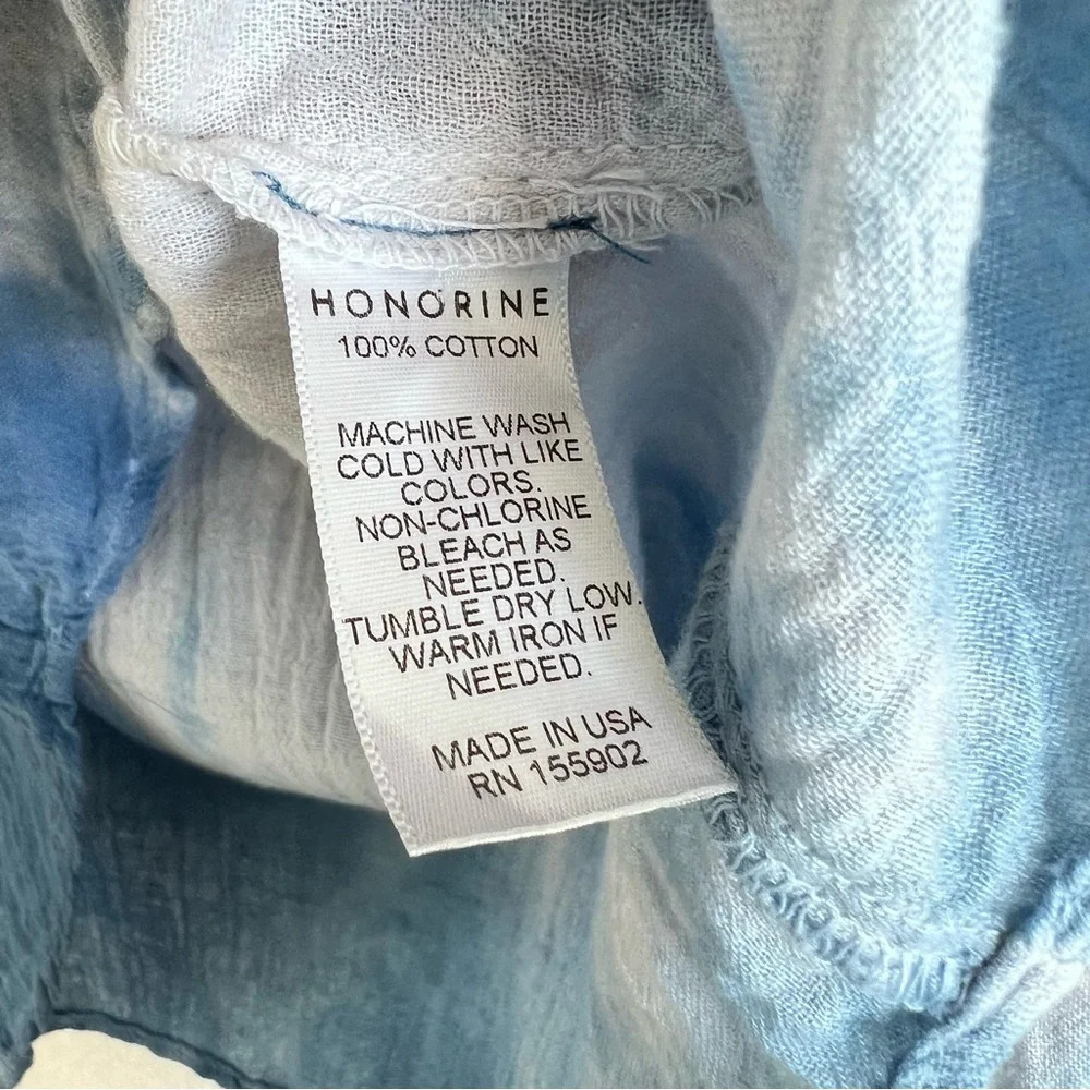 Honorine‎ Tie-Dye Print V-Neck Blouse Blue - Picture 5 of 10